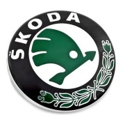 Naklejka Znaczek SKODA czarny Emblemat Kluczyk Pilot logo 14mm zaślepka