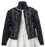 Bolerko czarne koronka 146 cm narzutka