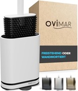 OvIMar Oppdal Biały | Szczotka WC silikonowa ze stali nierdzewnej