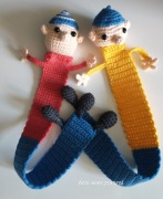 Zakładka na szydełku Pat lub Mat Sąsiedzi prezent