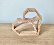 Serce geometryczne drewniane 