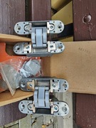 Zawias wpuszczany do drzwi POLSOFT CEMOM model 978, 23 x 95 mm chrom satyna