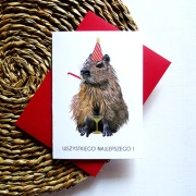 Kartka Urodzinowa z KAPIBARĄ