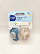 MAM Original Night 16+ Smoczek Kauczukowy dla Chłopca (2 szt.)