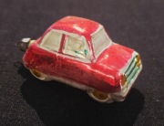 Bombki z PRL, czerwone AUTO 1szt. retro ozdoby choinkowe kształtki unikat