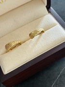 Złotek kolczyki pr.585 zapinane na bigiel