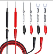 ZESTAW PRZEWODÓW + RÓŻNE KOŃCÓWKI WYMIENNE DO MULTIMETRU - 16 SZT 