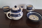 Taki zestaw Boleslawiec czajnik 1,2kubki i miska