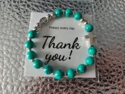 Różaniec na rękę bransoletka turkus zielony