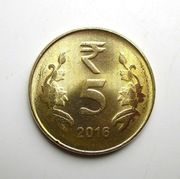 5 Rupii 2016 r.  Indie 