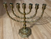 Świecznik Menora złoty