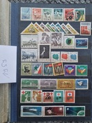 Znaczki z rocznika 1959, z dodatkami