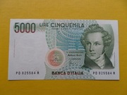 Włochy 5000 Lire 1985 Pick 111 UNC-