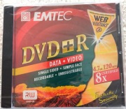 EMTEC DVD-RW + R- 120 Min,4,7 GB,nowy,folia