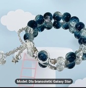 Bransoletka z Błyszczącym Gwiazdą i Niebieskimi Koralikami
