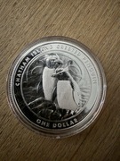 Moneta srebrna - 1 uncja - pingwin czubaty 