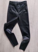 Czarne spodnie z ekoskóry Zara 36 S