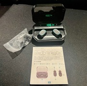 Douszne słuchawki z mikrofonem Bluetooth z etui ładujacym