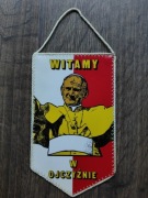 Proporczyk z Papieżem Jan Paweł II na Kongresie Eucharystycznym w 1987