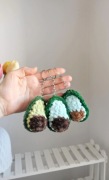 Avocado na szydełku, zawieszka, brelok handmade 