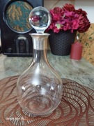 Stara klasyczna karafka okuta srebrem 925 whisky brandy STERLING