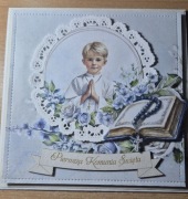 Kartka komunijna dla chłopca 