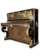 Polskie pianino Boulle ok 1860r.  Karol Gumowski. 