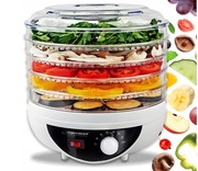 DUŻA MOCNA SUSZARKA DO GRZYBÓW OWOCÓW WARZYW ZIÓŁ 250W 5-SIT 8-PROGRAMÓW