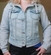 Denim Co. Kurtka dżinsowa damska bluza szara M L S