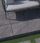 Gres tarasowy 2cm efekt kamienia 120x60 antracytowy gat.1 Piazza Cerrad