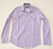 POLO koszula męska  w paski Slim Fit  L/40