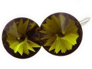 Piękne Kolczyki Olivine Paris Kryształy Swarovski Elements Srebro