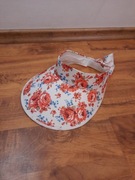 Czapka z daszkiem opaska z daszkiem daszek w kwiaty kwiatki uniwersalny