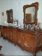 Jadalnia włoska zestaw do salonu witryna komoda stół lustra 