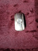 Stara srebrna zawieszka z cyrkonią 