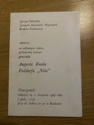 Zaproszenie 11 listopada 1989 tablica Fieldorfa Nila