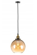 Wisząca lampa sufitowa bursztynowa kula 