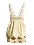 H&M NUDE SUKIENKA BOMBKA FALBANKI CONSCIOUS WESELE 90 00S 