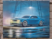 Dodge Challenger - Obraz akrylowy ręcznie malowany