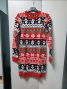 Sukienka swetrowa mini świąteczna S/36 Brave Soul