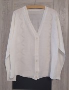 Sweter damski – ROZPINANY – biały