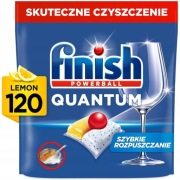 ZESTAW do zmywarki FINISH Powerball Quantum All in One LEMON + NABŁYSZCZACZ