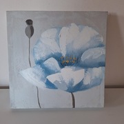 Obrazek olejny w błękitnych kolorach 