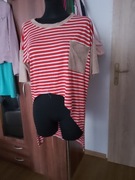 Bluzka damska tunika asymetryczna wiskoza 