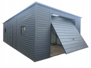 Garaż blaszany 5x9 Brama 2.60 profil zamknięty, ocynk, Premium