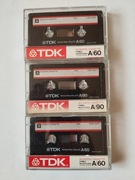 Kaseta magnetofonowa TDK A60 A90 3 sztuki
