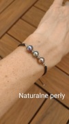 Bransoletka Naturalne Perły - makrama
