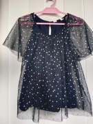 Tiulowa elegancka bluzeczka H&M r.140