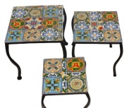 Nowe Kwietnik 3 Sztuki Mozaika lub Stoliki Pomocni