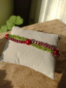 Bransoletka Świąteczna Girlanda – ze szklanych koralików